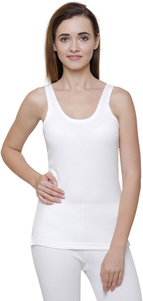 Bodycare Insider Off White Solid Thermal Women Top Thermal - Buy