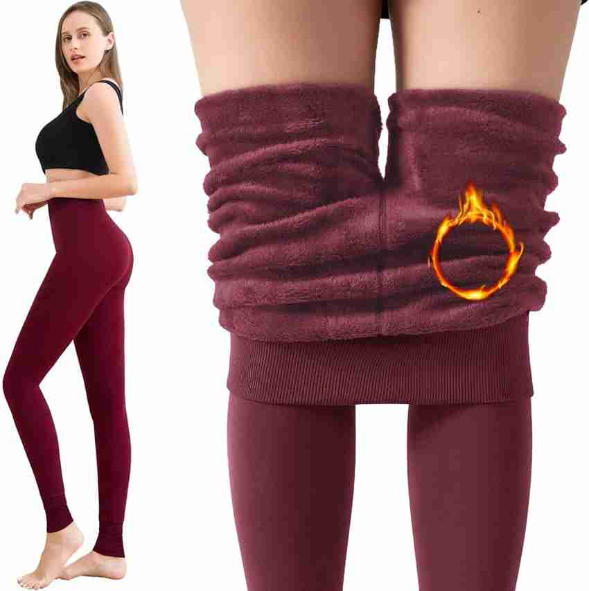 Buy HSR Winter Warm Leggings Women Thermal Leggings Pants Fleece Lined Thick  Tights Women Pyjama Thermal Online at Best Prices in India
