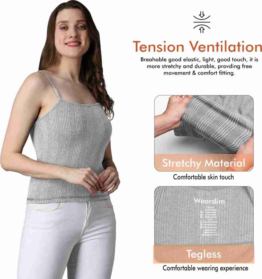 Wearslim Cotton Quilted Thermal Spaghetti Underwear for Women Ultra Soft  Top Warmer Women Top Thermal - Buy Wearslim Cotton Quilted Thermal  Spaghetti Underwear for Women Ultra Soft Top Warmer Women Top Thermal