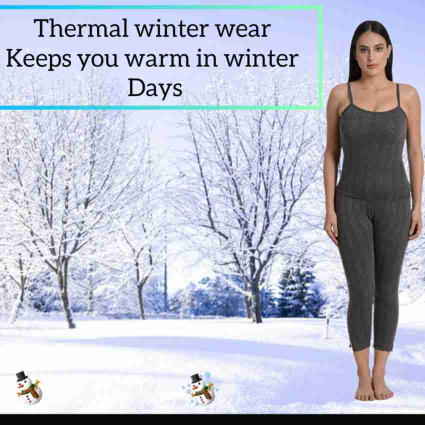 ShopOlica Ankle Warm Fleece Legging Black - XS Women Pyjama
