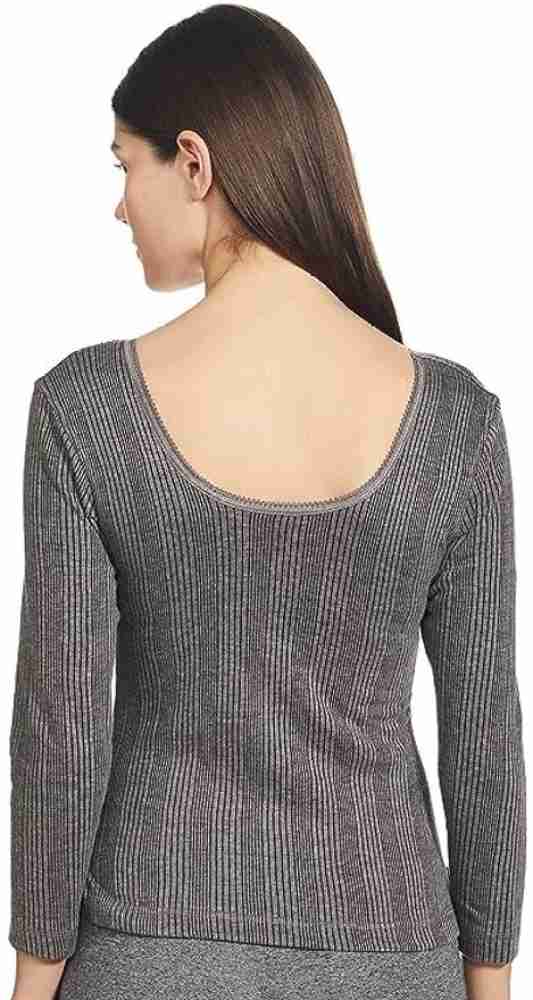 Lux Inferno Women Cotton Thermal top - Grey