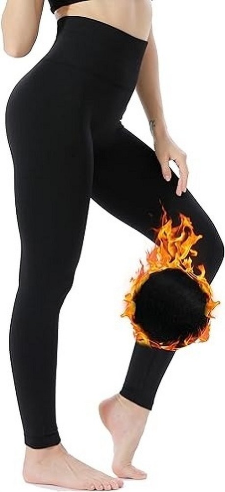 Buy HSR Winter Warm Thermal Fleece Lined Thick Tights Women Slim Fit  Leggings Pants (Waist Size : 26 to 34 Inch, Stretchable) at