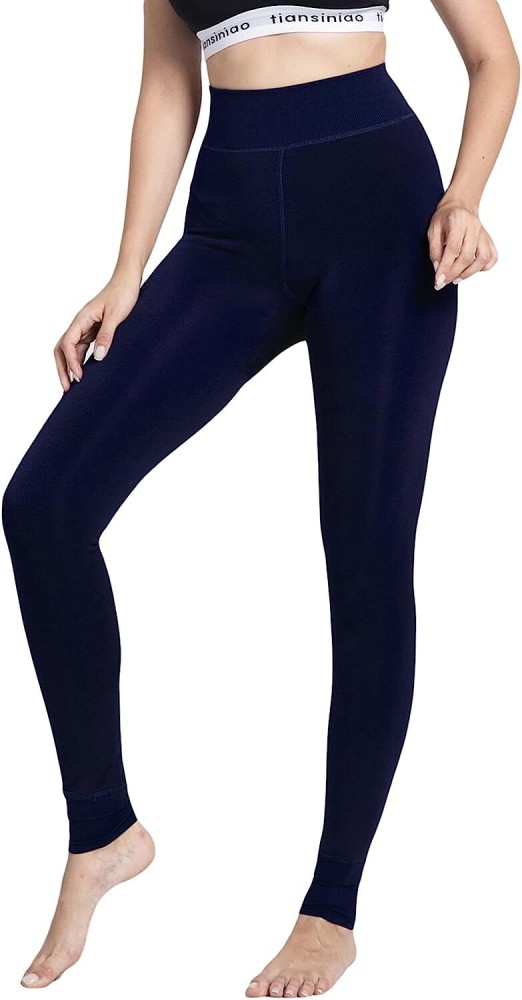 HSR Winter Warm Thermal Fleece Lined Thick Tights Women Slim Fit Leggings  Pants Waist Size : 26