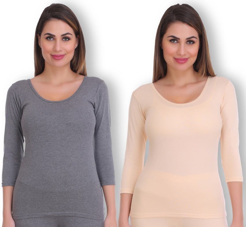 Buy Selfcare Dark Grey Thermal Set For Women (Size-S) Online at