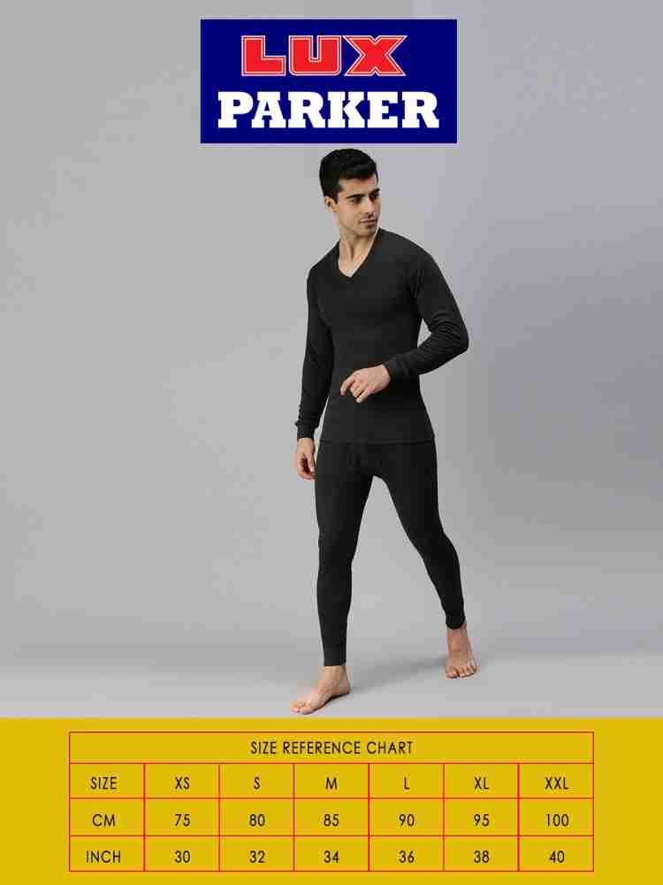 Buy Lux Parker Men's Black Solid Cotton Blend Thermal top. Online at Best  Prices in India - JioMart.