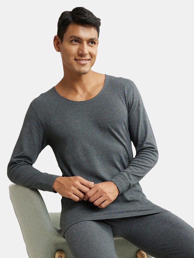 JOCKEY 2401 Men Top Thermal Buy Charcoal Melange JOCKEY 2401 Men Top Thermal Online at Best Prices in India Flipkart