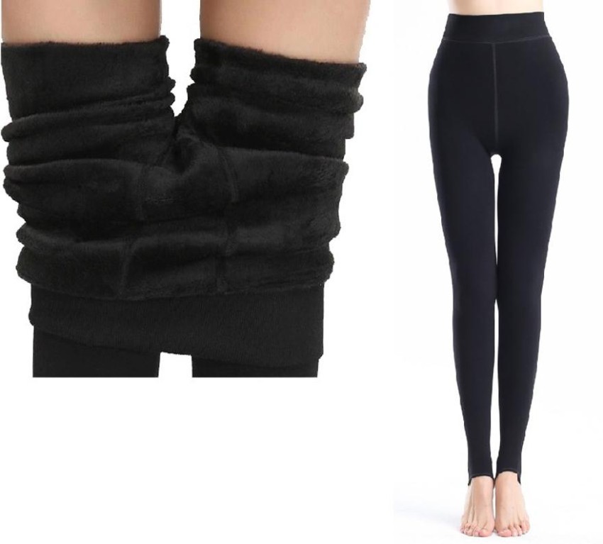 bandoo Womens Fleece Lined Leggings, New Thermal Winter Black