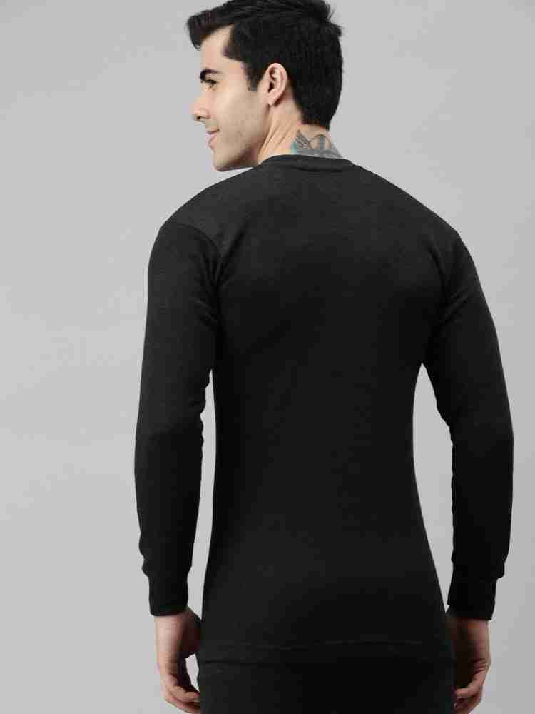 LUX COTT'S WOOL Full Sleeve Round Neck Black Thermal Men Top Thermal - Buy  Black LUX COTT'S WOOL Full Sleeve Round Neck Black Thermal Men Top Thermal  Online at Best Prices in
