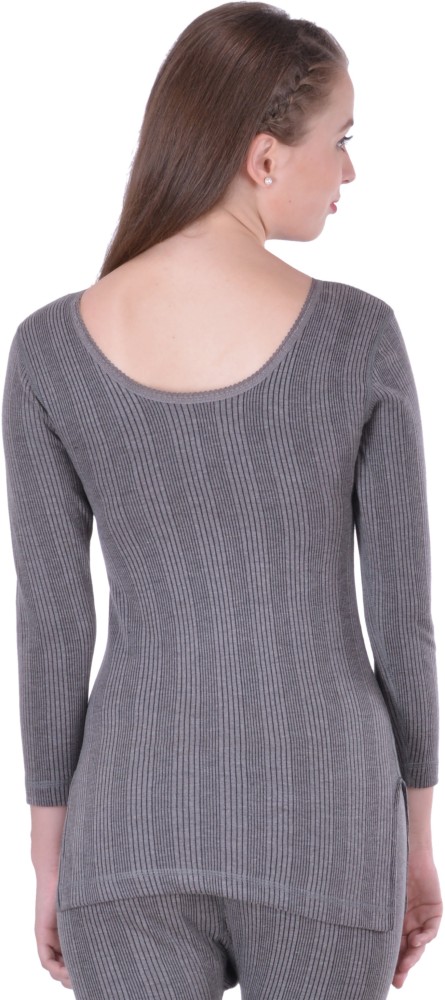 LUX INFERNO LUX INFERNO GREY 3/4 THERMAL Women Top Thermal - Buy