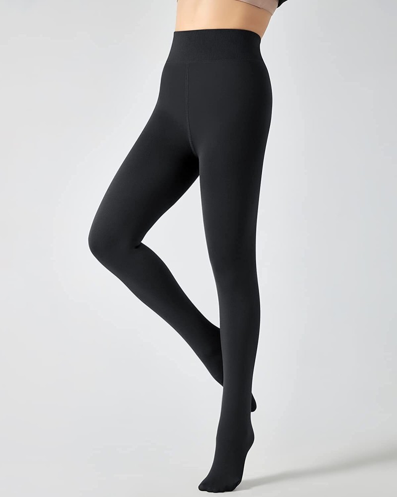 Buy NEXT2SKIN Women Warm Tights Fleece Leggings for Winter Black for  Women Online in India
