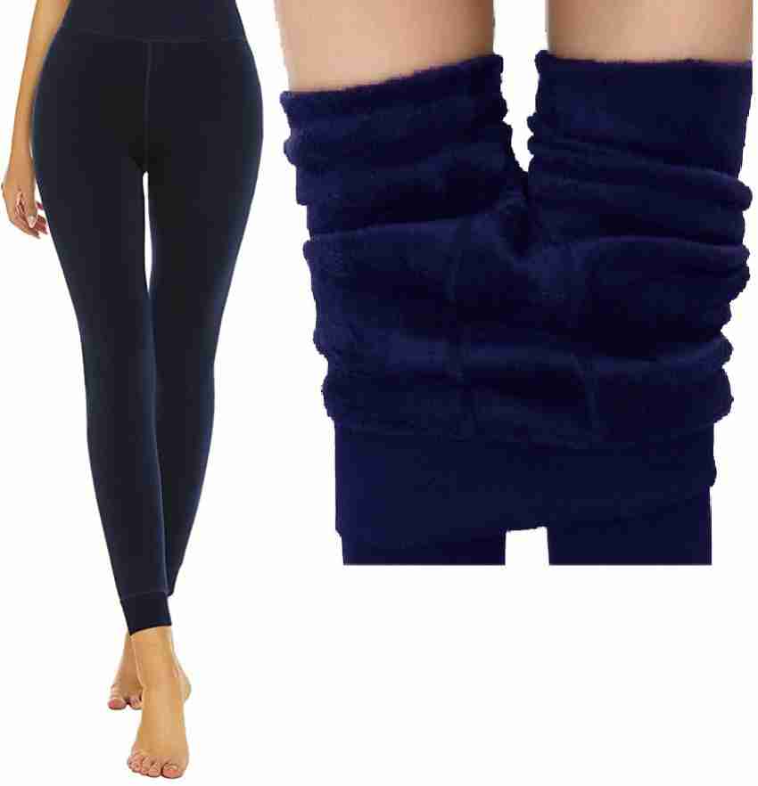 SHEIN Essnce Women's Plus Size Thickened Thermal Leggings For Cold Weather