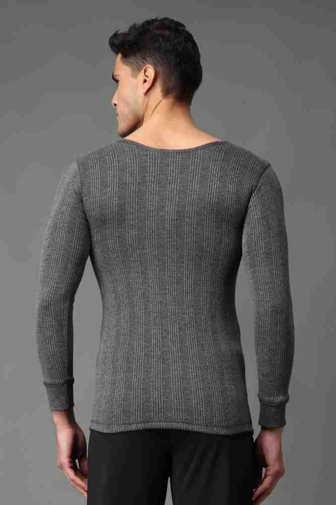 Ribbed Round-Neck Full Sleeves Thermal Vest