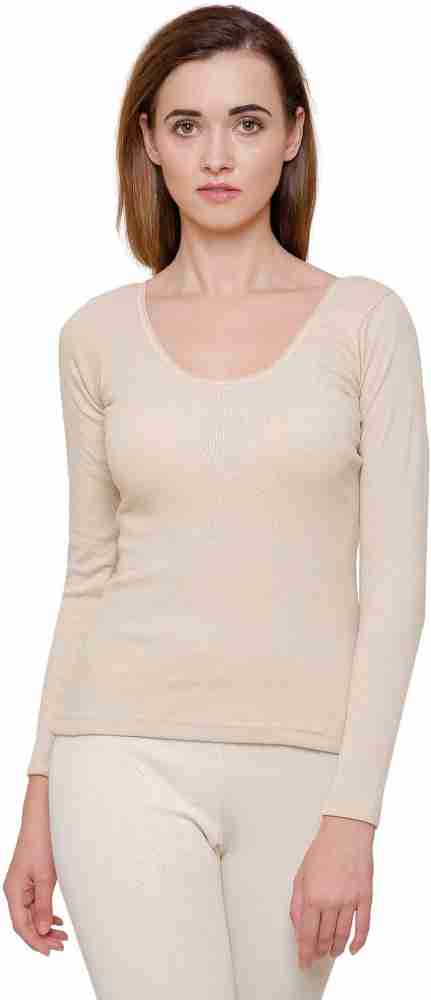 Buy Bodycare Off White Solid Women Thermal Top Online at Low Prices in  India 