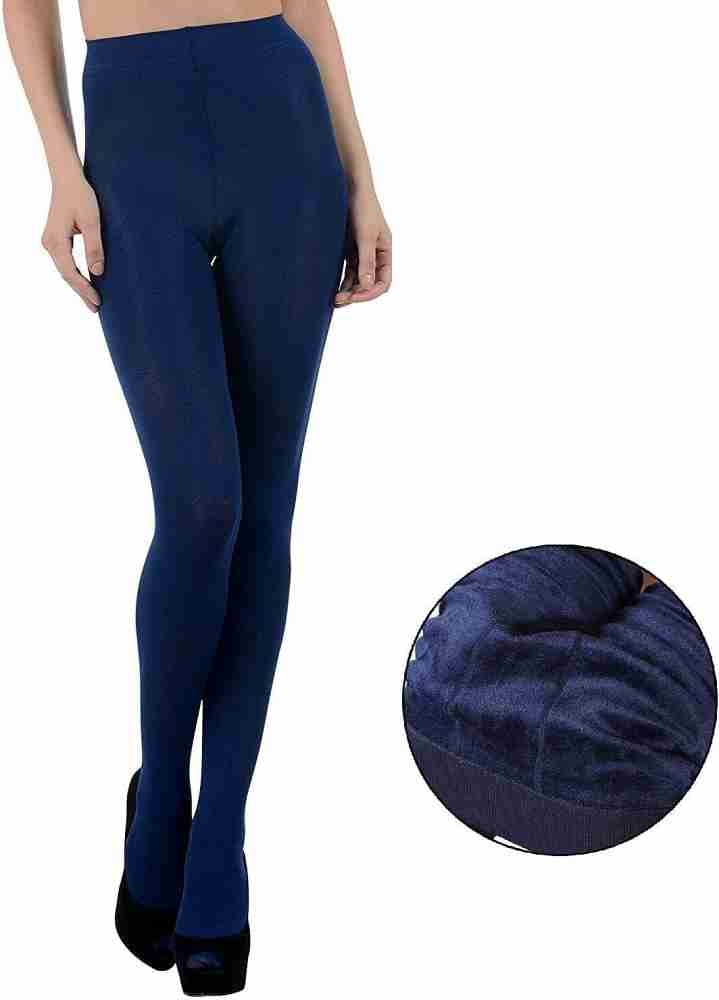 Buy JMT Wear Women Woolen Warm Leggings with Thick Fur Lined (Navy