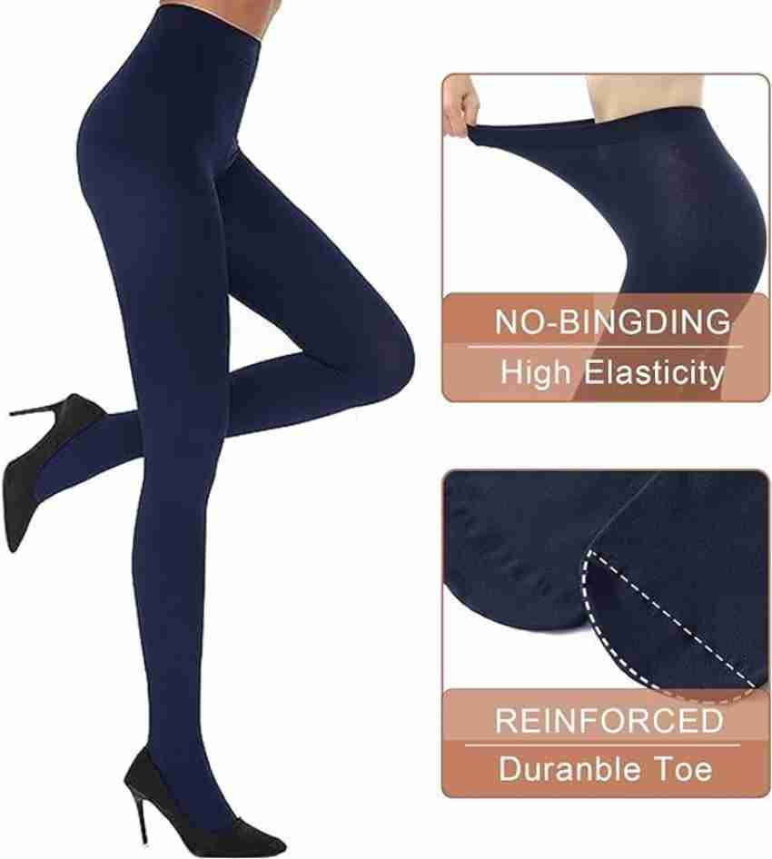 Winter Fleece Lined Tights For Women Warm Fake Translucent Nude