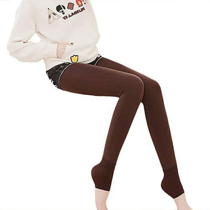 Buy JMT Wear Women Fleece Lined Tights Warm Winter Opaque Pantyhose Thermal  Thick Tights Leggings