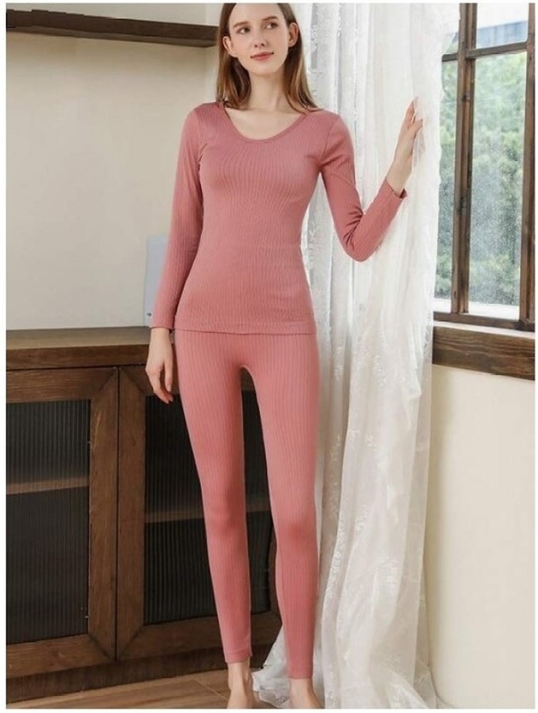 Dyna Pink Thermal Suit Women Top - Pyjama Set Thermal - Buy Dyna