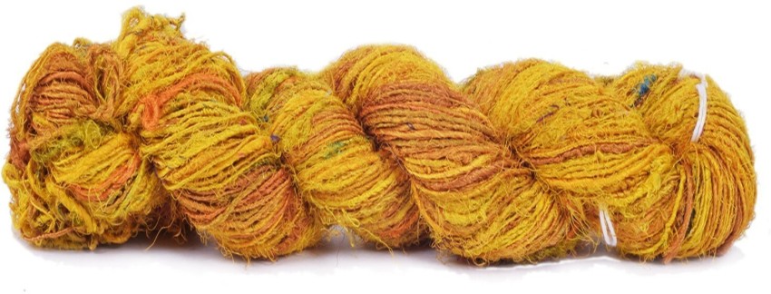 Ready to Ship, 3 Skein Hand Dyed Yarn Set, Silk Yarn, DK Yarn, Stitch Markers, Yellow Yarn, Orange Yarn, Cream Yarn, Wool Yarn offers Knitting Yarn