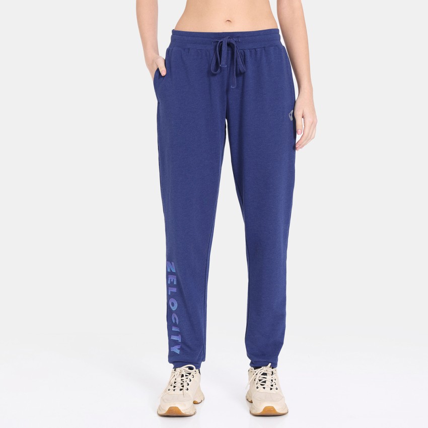 Zelocity by Zivame Black Logo Print Track Pants