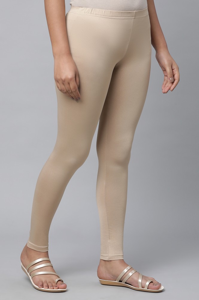 Buy AURELIA White Solid Polyester Regular Fit Womens Tights