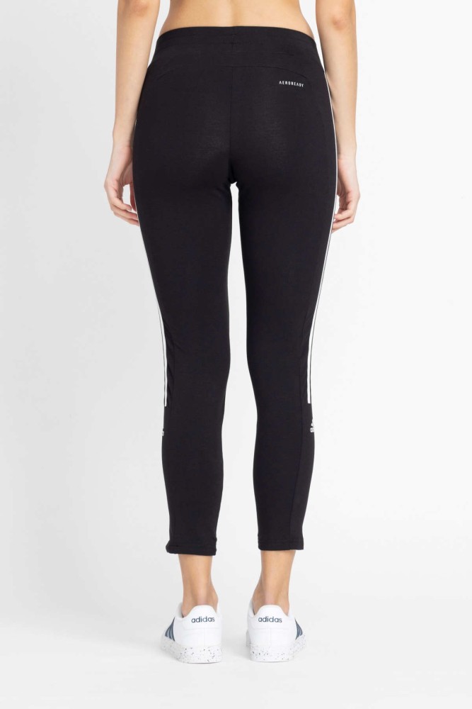 ADIDAS Striped Women Black Tights - Buy ADIDAS Striped Women Black