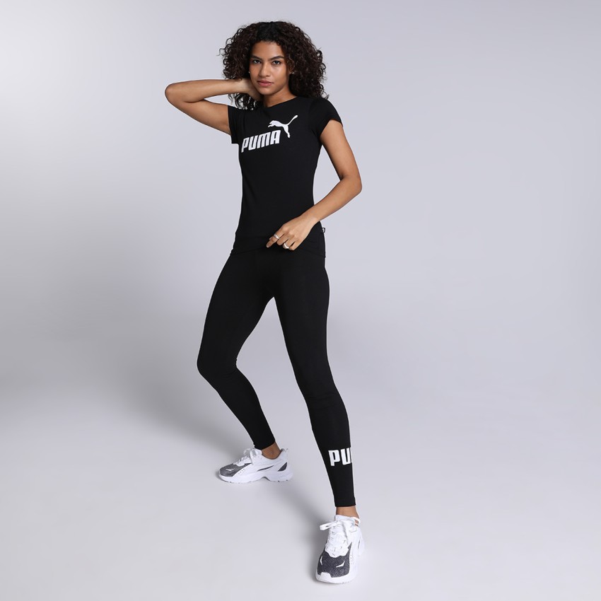 PUMA Solid Women Black Tights - Buy PUMA Solid Women Black Tights Online at  Best Prices in India