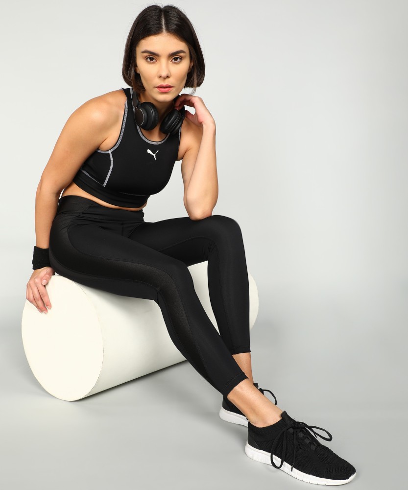 PUMA Solid Women Black Tights - Buy PUMA Solid Women Black Tights Online at  Best Prices in India