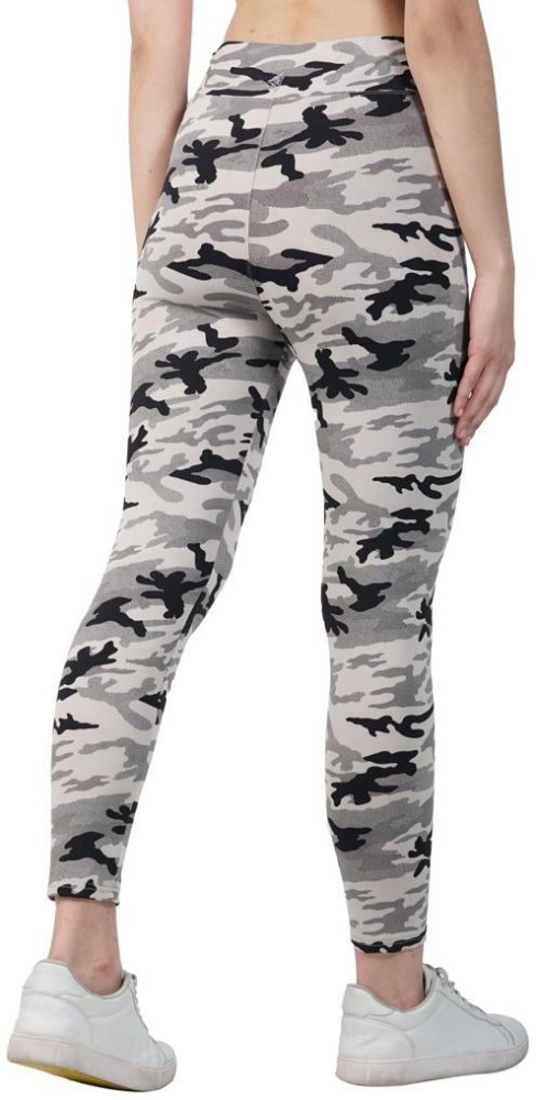 3X-Pro Printed Women Grey Tights - Buy 3X-Pro Printed Women Grey