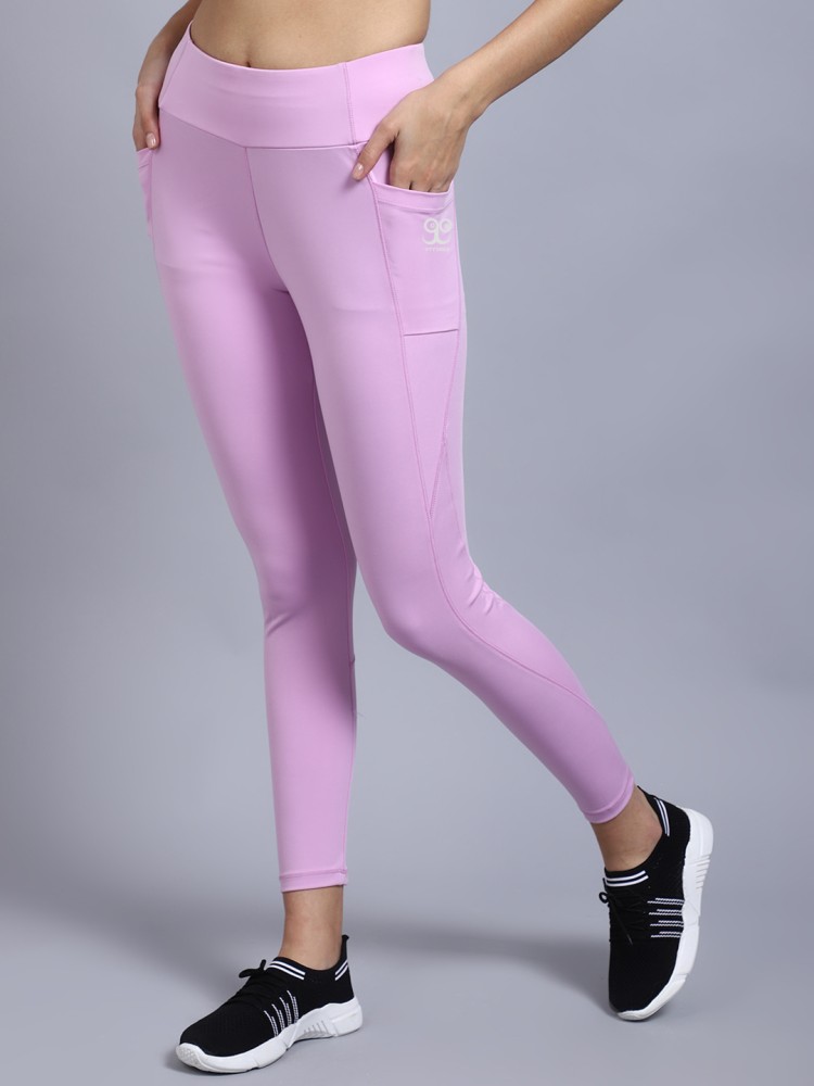 NINTYTHREE Solid Women Pink Tights - Buy NINTYTHREE Solid Women Pink Tights  Online at Best Prices in India