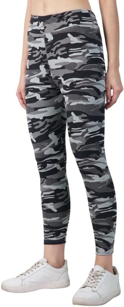 3X-Pro Printed Women Grey Tights - Buy 3X-Pro Printed Women Grey