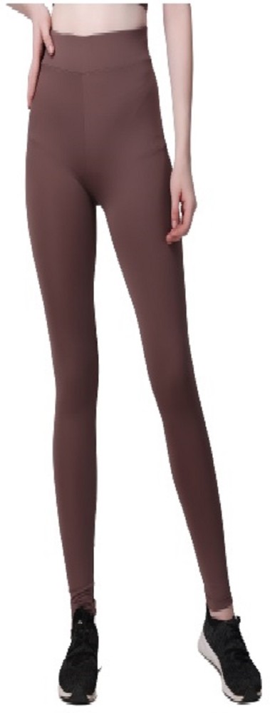 BEASTRIBE Solid Women Brown Tights - Buy BEASTRIBE Solid Women Brown Tights  Online at Best Prices in India