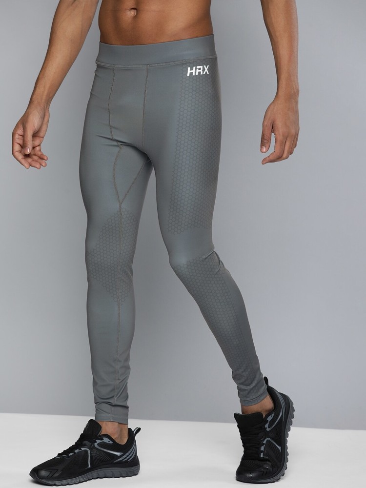 HRX by Hrithik Roshan Solid Men Grey Tights - Buy HRX by Hrithik Roshan  Solid Men Grey Tights Online at Best Prices in India