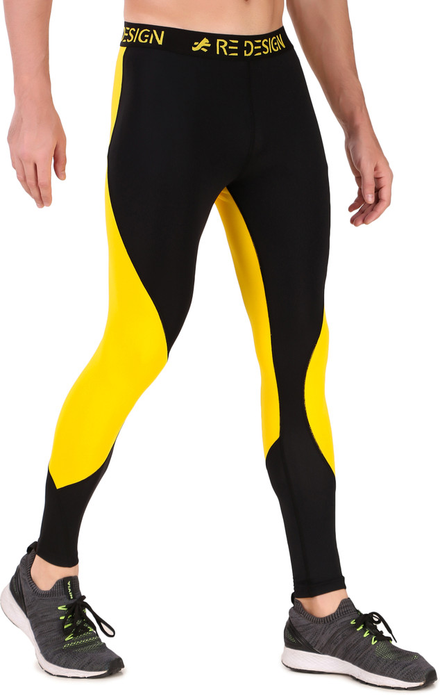 ReDesign Apparels Color Block Men Yellow Tights Buy ReDesign Apparels Color Block Men Yellow Tights Online at Best Prices in India Flipkart