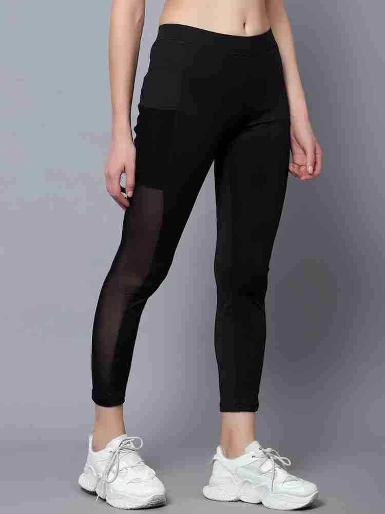 UNFLD Solid Women Black Tights - Buy UNFLD Solid Women Black Tights Online  at Best Prices in India