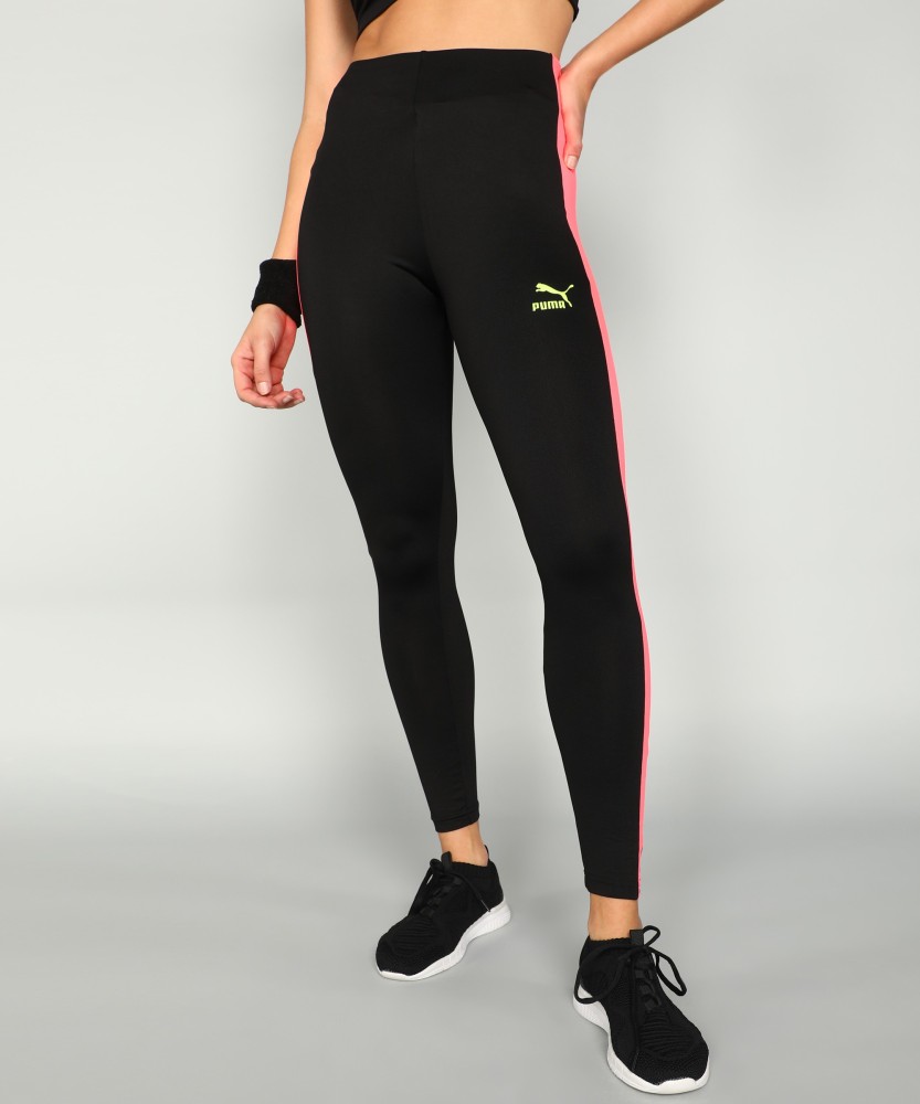 PUMA Color Block Women Black, Pink Tights - Buy PUMA Color Block Women  Black, Pink Tights Online at Best Prices in India
