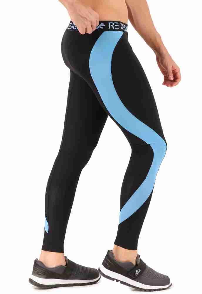 Nylon Compression Pant and Full Tights For Men (Sky Blue