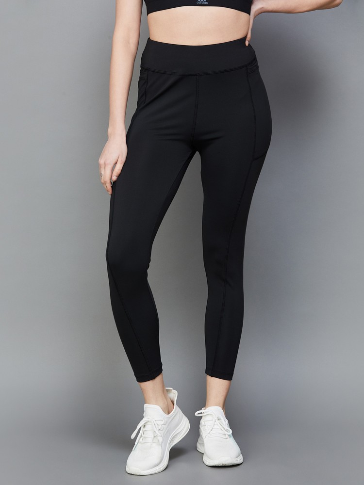 Kappa Solid Women Black Tights - Buy Kappa Solid Women Black Tights Online  at Best Prices in India