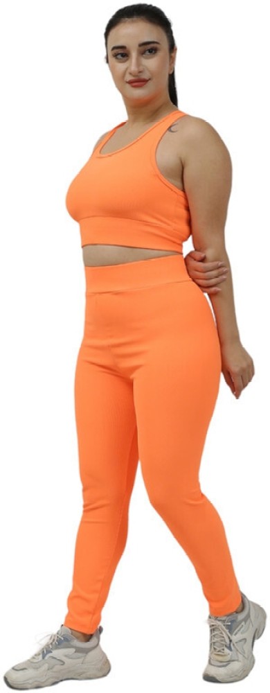 Buy Orange Track Pants for Women by URKNIT Online
