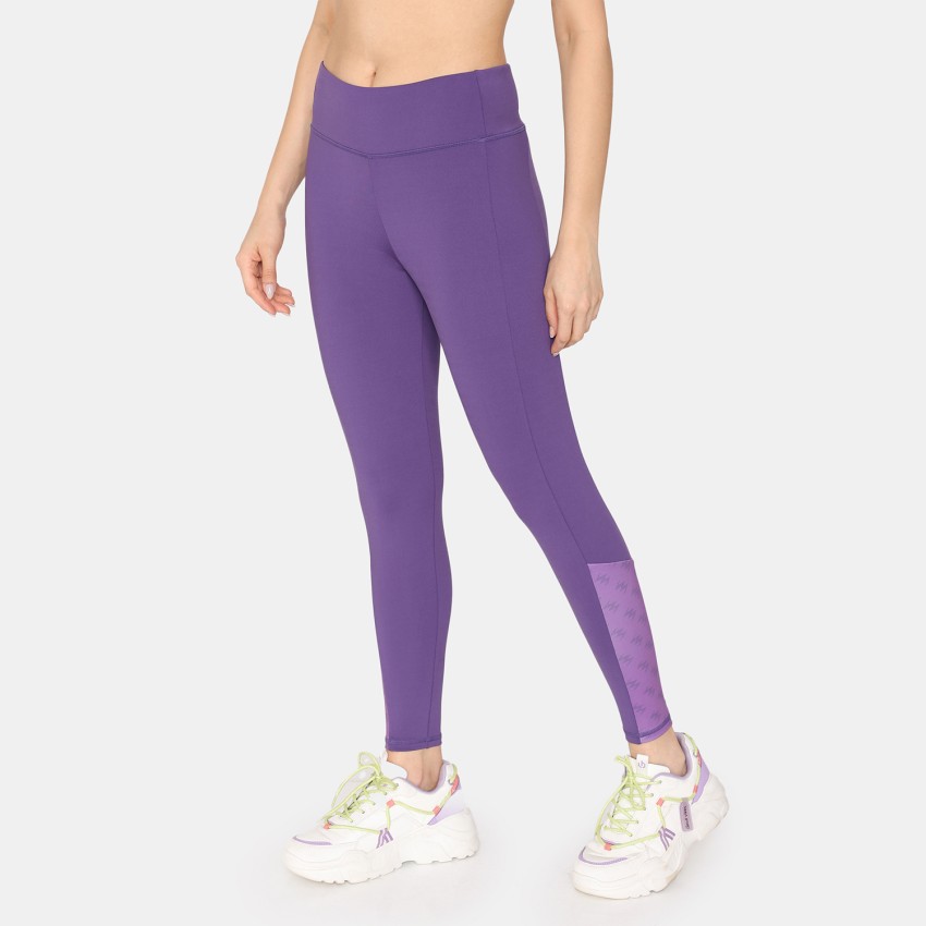 Zelocity by Zivame Solid Women Purple Tights - Buy Zelocity by
