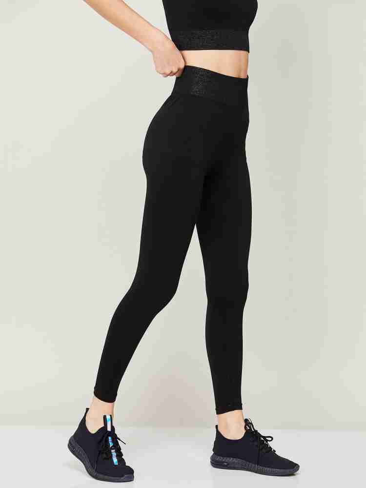 Kappa Solid Women Black Tights - Buy Kappa Solid Women Black Tights Online  at Best Prices in India