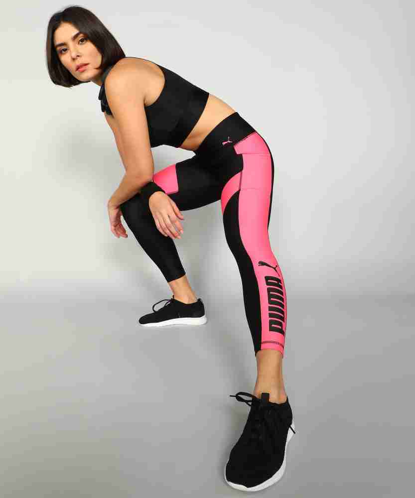 PUMA Color Block Women Black, Pink Tights - Buy PUMA Color Block Women  Black, Pink Tights Online at Best Prices in India