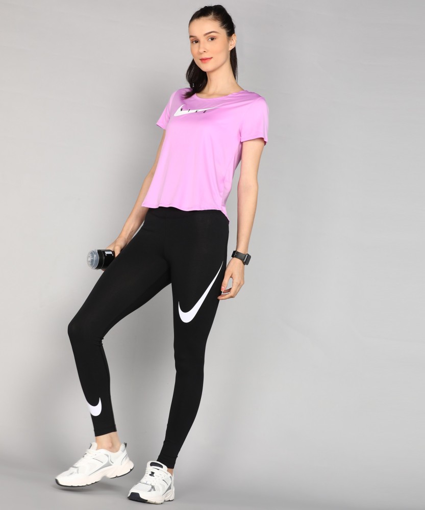 Nike leggings sales pink and black