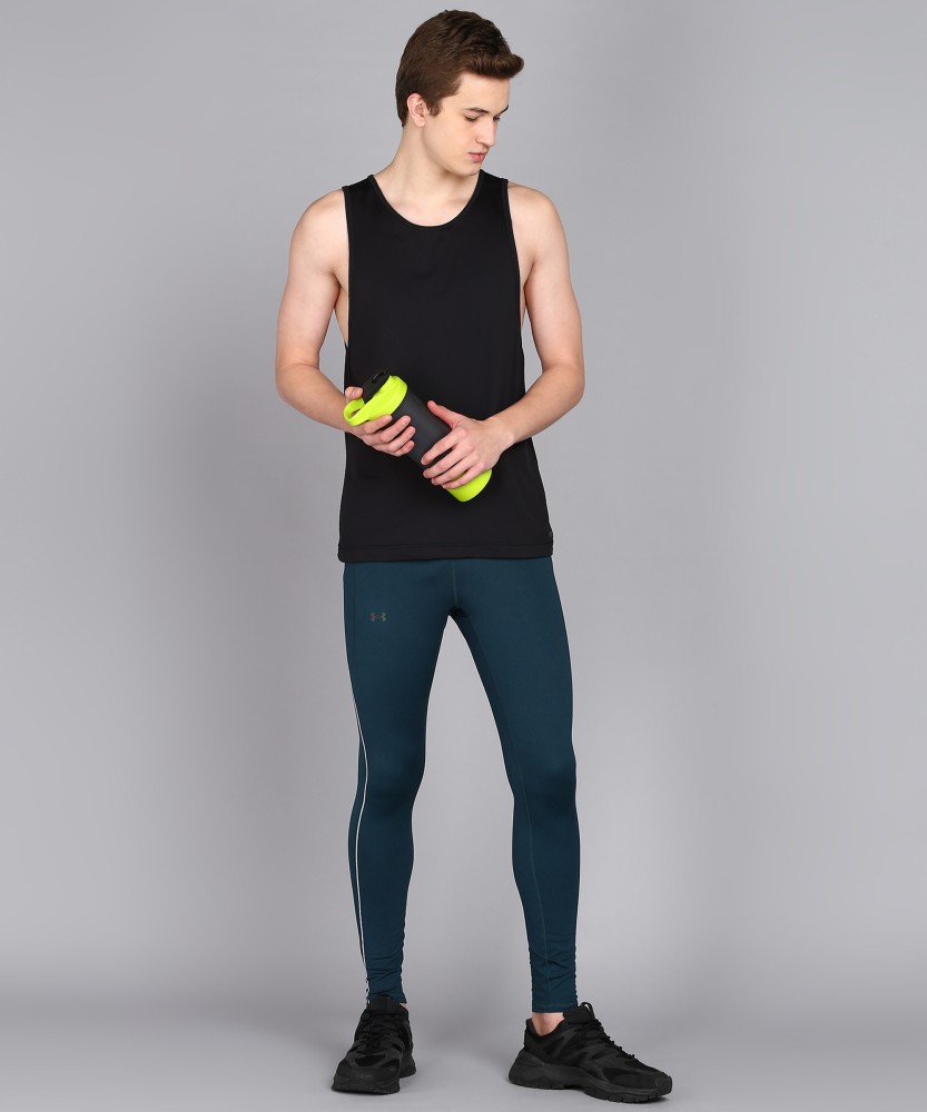 UNDER ARMOUR Solid Men Grey Tights - Buy UNDER ARMOUR Solid Men