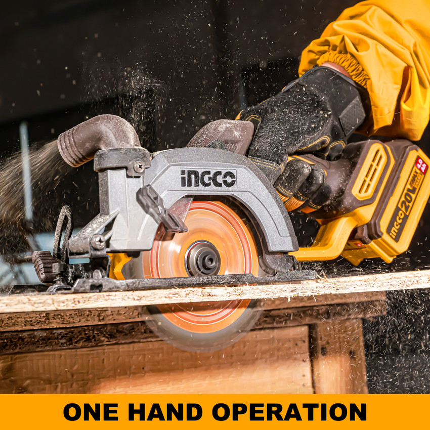 INGCO Cordless Brushless Circular Saw with a 140mm Saw Blade 4.0Ah Battery a Charger Handheld Tile Cutter Price in India Buy INGCO Cordless Brushless Circular Saw with a 140mm Saw Blade