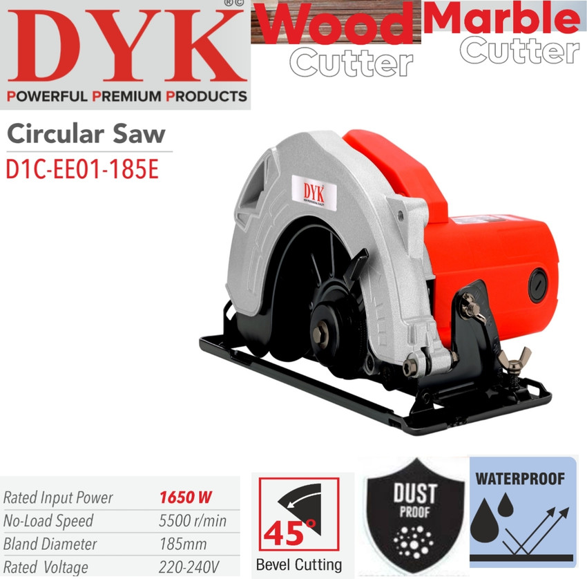 MAYUR DYK CIRCULAR SAW MACHINE 1650 WATT 45 DEGREE CUTTING FOR Wood Metal Grenaites Handheld Tile Cutter Price in India Buy MAYUR DYK CIRCULAR SAW MACHINE 1650 WATT 45 DEGREE CUTTING