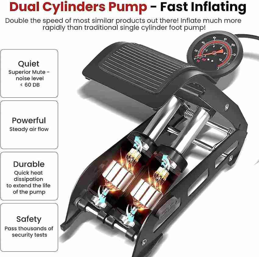 Double foot pump for car cheap