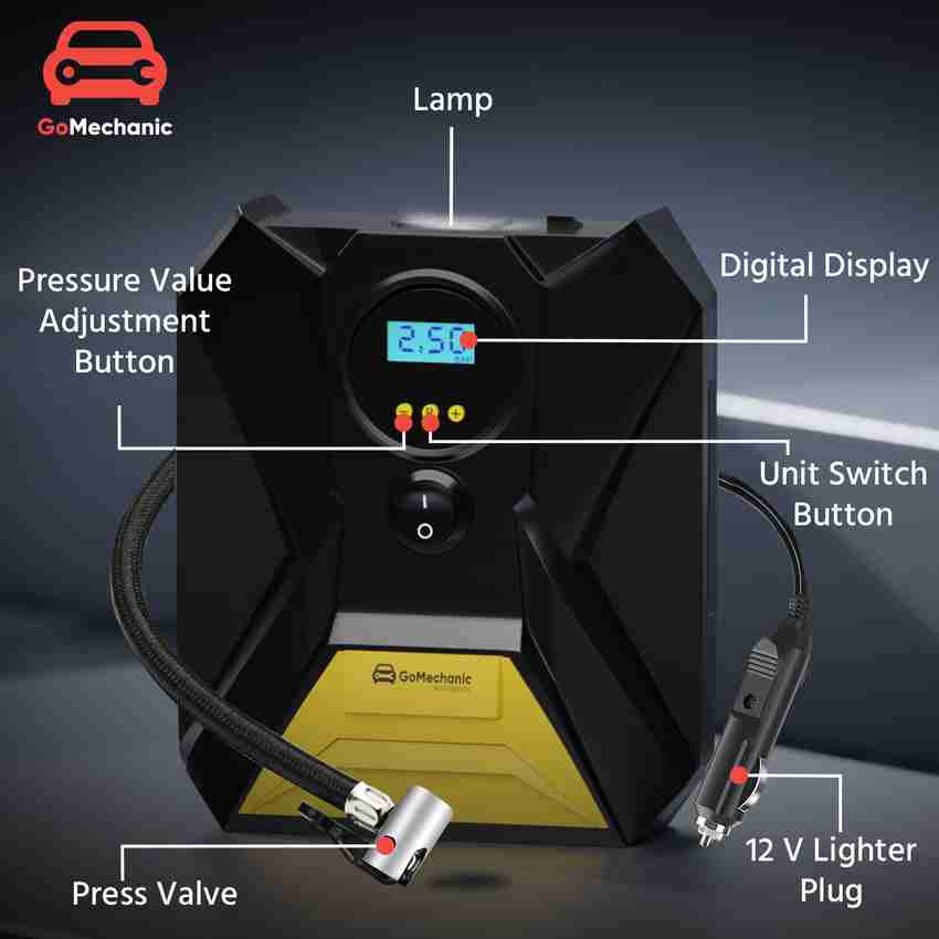GoMechanic 150 psi Tyre Air Pump for Car Bike Price in India