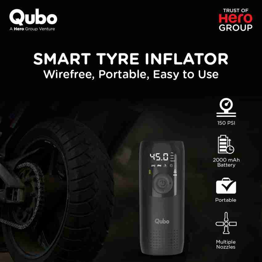 Qubo 150 psi Tyre Air Pump for Car & Bike Price in India - Buy Qubo 150 psi  Tyre Air Pump for Car & Bike online at