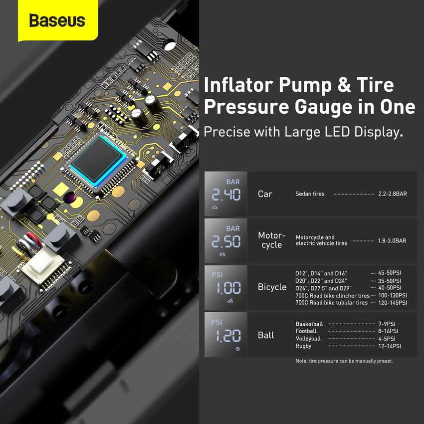 Baseus car top inflator pump