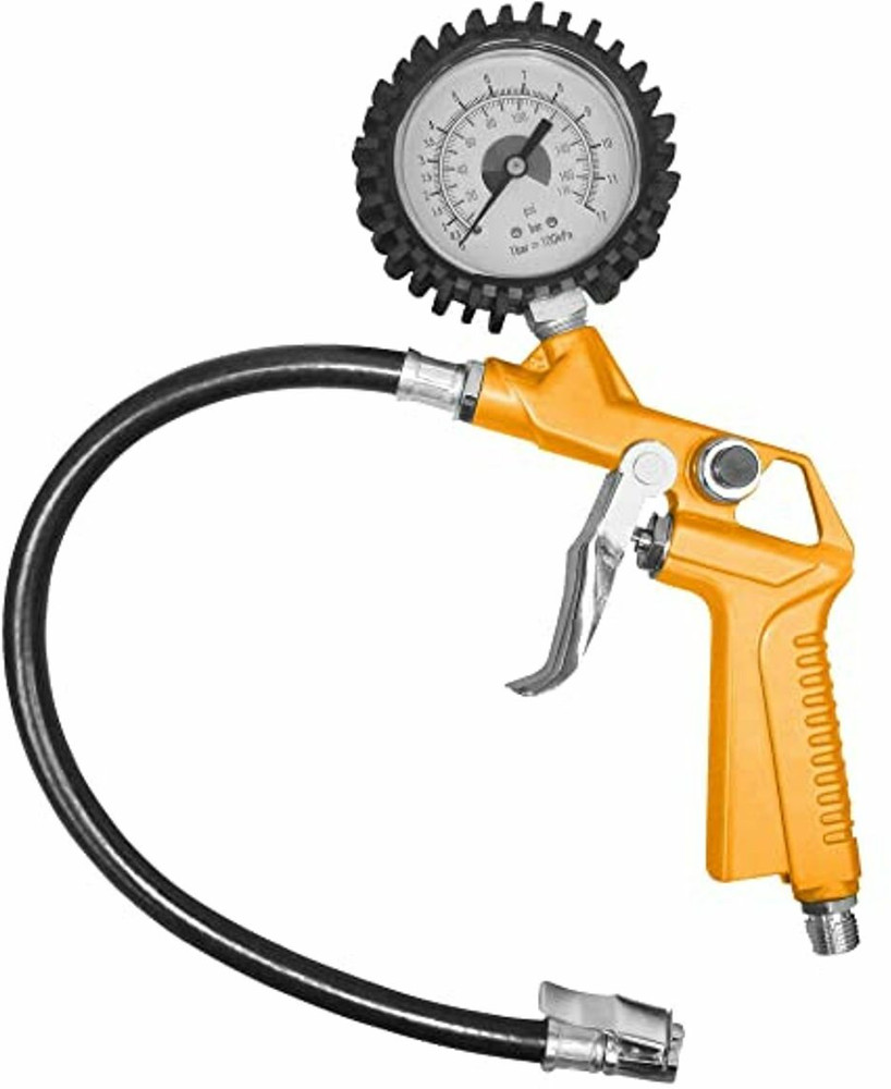 Air compressor nozzle with pressure gauge sale